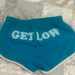 Blue Women's Shorts with White Trim